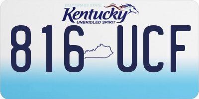 KY license plate 816UCF