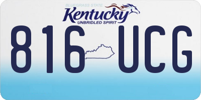 KY license plate 816UCG