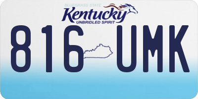 KY license plate 816UMK