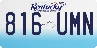 KY license plate 816UMN