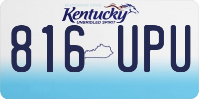 KY license plate 816UPU