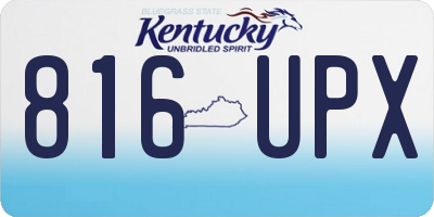 KY license plate 816UPX