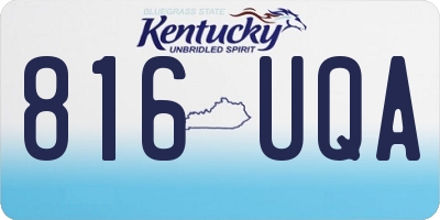 KY license plate 816UQA