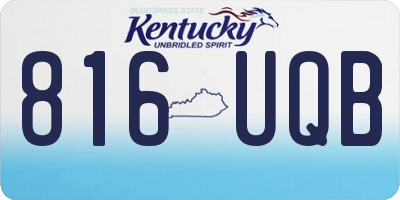 KY license plate 816UQB