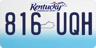 KY license plate 816UQH