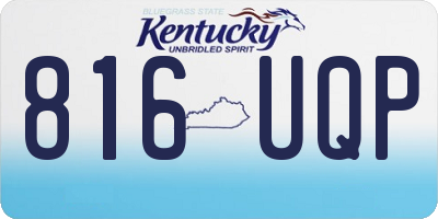 KY license plate 816UQP