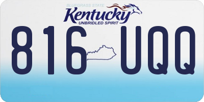 KY license plate 816UQQ