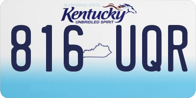 KY license plate 816UQR