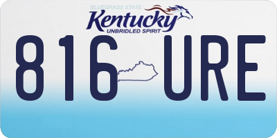 KY license plate 816URE