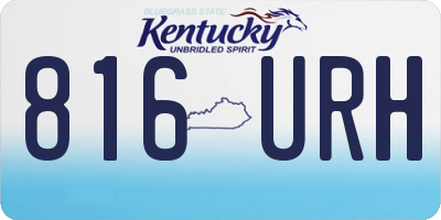 KY license plate 816URH