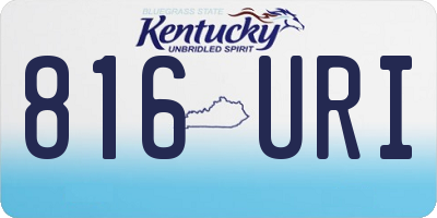 KY license plate 816URI