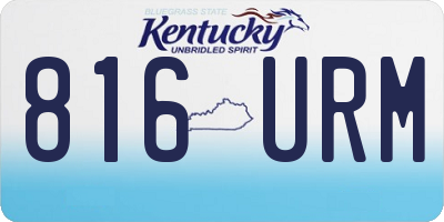 KY license plate 816URM