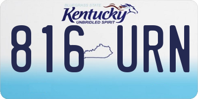 KY license plate 816URN