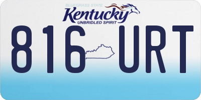 KY license plate 816URT