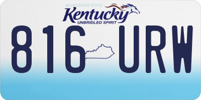 KY license plate 816URW
