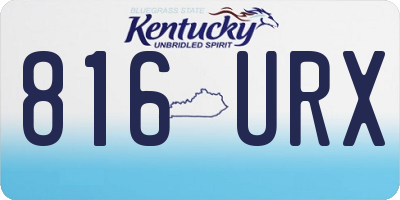 KY license plate 816URX