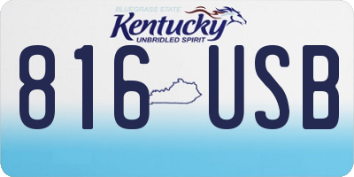 KY license plate 816USB