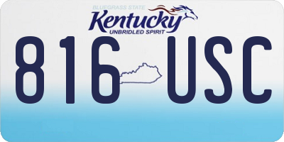 KY license plate 816USC