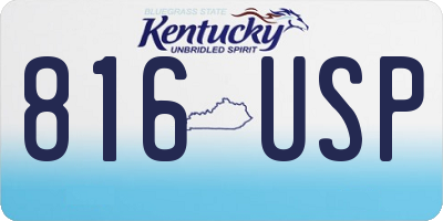 KY license plate 816USP