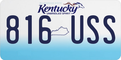 KY license plate 816USS