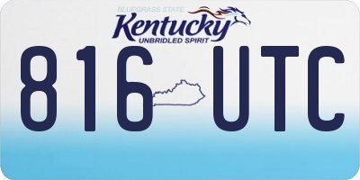 KY license plate 816UTC