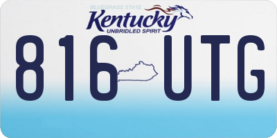 KY license plate 816UTG