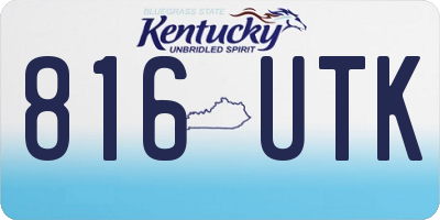 KY license plate 816UTK