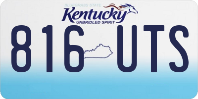 KY license plate 816UTS