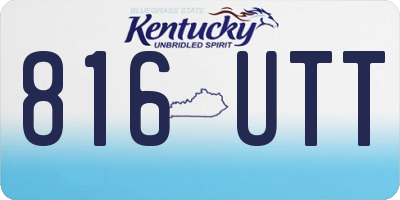 KY license plate 816UTT