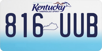 KY license plate 816UUB