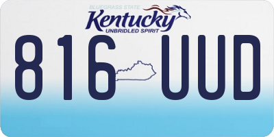 KY license plate 816UUD