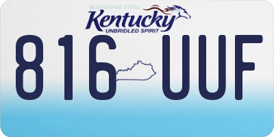 KY license plate 816UUF
