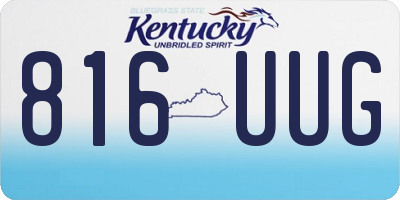 KY license plate 816UUG