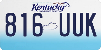 KY license plate 816UUK
