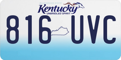 KY license plate 816UVC