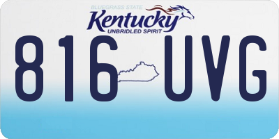 KY license plate 816UVG