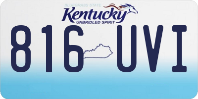KY license plate 816UVI