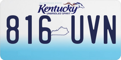 KY license plate 816UVN