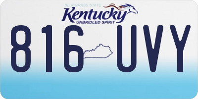 KY license plate 816UVY