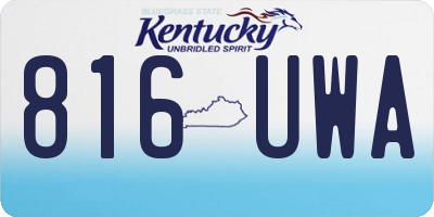 KY license plate 816UWA