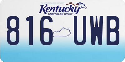KY license plate 816UWB