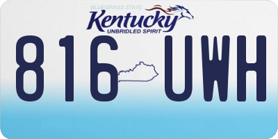 KY license plate 816UWH