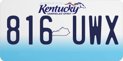 KY license plate 816UWX