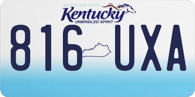 KY license plate 816UXA
