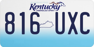 KY license plate 816UXC