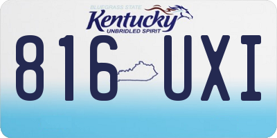KY license plate 816UXI