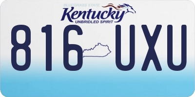 KY license plate 816UXU