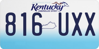 KY license plate 816UXX