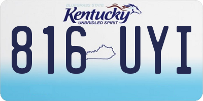 KY license plate 816UYI