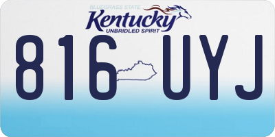 KY license plate 816UYJ